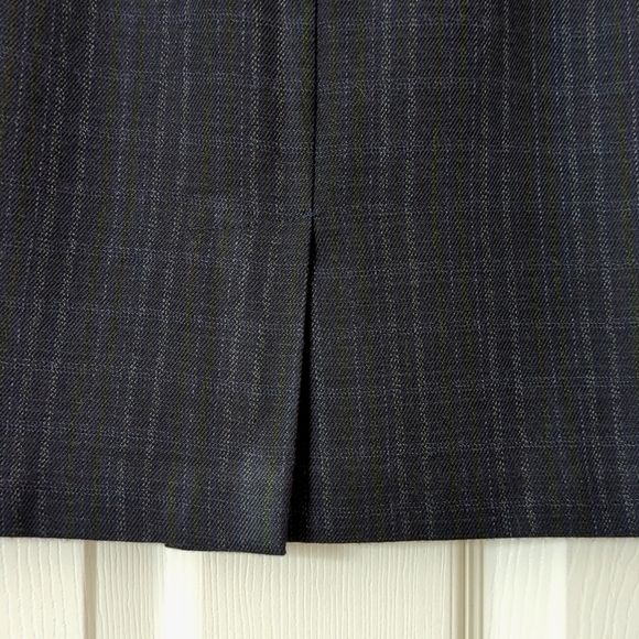 Diane K. 80's Vintage Preppy Plaid High Waisted A-Line Mini Skirt Navy Green 5 - Picture 14 of 14